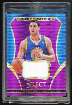 2013-14 Select KLAY THOMPSON Purple Prizm Game Worn Jersey /99