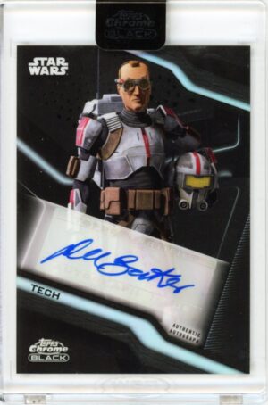 2022 Topps Star Wars Chrome Black autograph auto Dee Bradley Baker as TECH