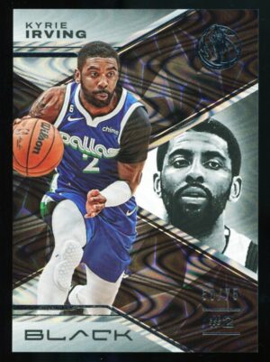 2022 Panini Black #14 Kyrie Irving Silver Swirl /75 Dallas Mavericks