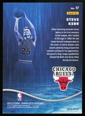 2022-23 Panini Donruss Optic Raining 3s Holo Prizm Steve Kerr #17