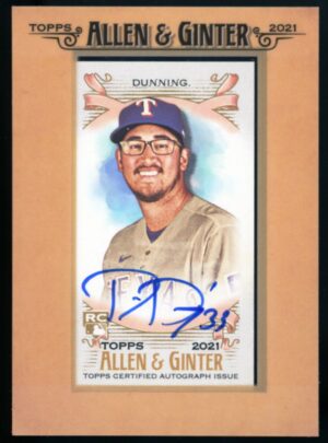 2021 Topps Allen & Ginter's Framed Mini Dane Dunning #FMA-DD Rookie Auto RC