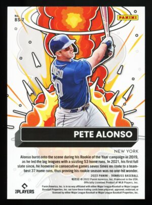 2022 Panini Donruss Pete Alonso Bomb Squad! Diamond #BS-7 New York Mets