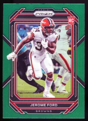 2022 Prizm Football Jerome Ford Green Prizm Rookie #346 Cleveland Browns RC