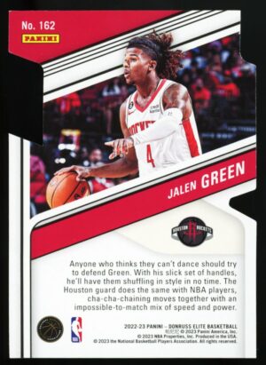 2022-23 PANINI DONRUSS ELITE JALEN GREEN #162 RED DIE-CUT COLOR MATCH /96