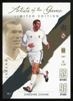 2023-24 Topps Match Attax Zinedine Zidane Artists of the Game Limited Edition
