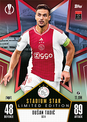 2023-24 Match Attax UEFA Dusan Tadic Stadium Star Limited Edition SS8 Ajax