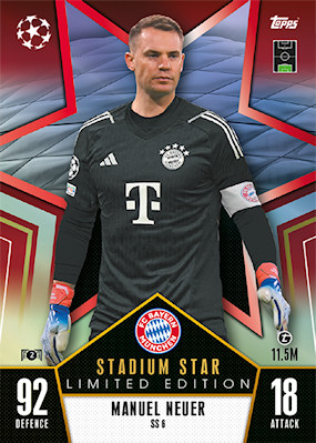 2023-24 Match Attax UEFA Manuel Neuer Stadium Star Limited Edition Bayern