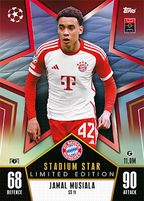 2023-24 Match Attax UEFA Jamal Musiala Stadium Star Limited Edition Bayern