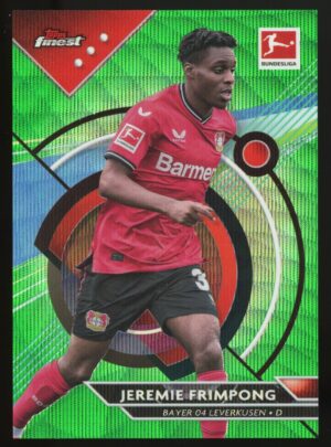 2022-23 Topps Finest Bundesliga Jeremie Frimpong #96 Green Wave Refractor /99