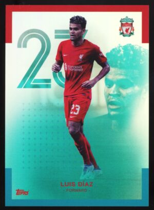 2022-23 Topps Liverpool FC Team Set Luis Dias #20 Blue Foil /175