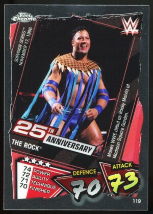 2021 Topps Chrome WWE Slam Attax 25th Anniversary The Rock #119