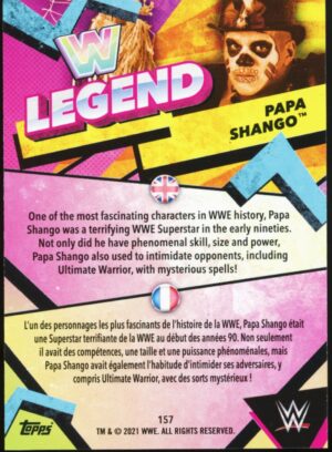 2021 Topps WWE Superstars Legend Papa Shango #157