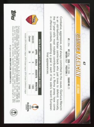 2023-24 Topps Chrome UEFA Gold Lava Refractor - Gianluca Mancini #47