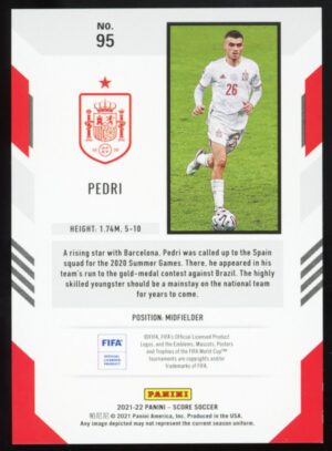 2021-22 Panini Score FIFA Pedri #95 Gold Lazer /10 !