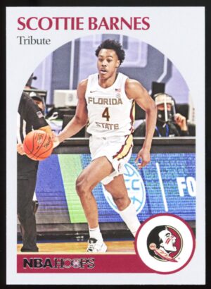 2021 Panini Chronicles Hoops Draft Picks Tribute Scottie Barnes #57 RC