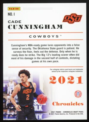 2021-22 Panini Chronicles Draft Picks Cade Cunningham #1 (RC) Rookie