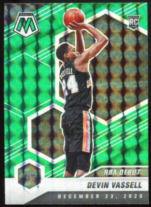 2020-21 Panini Mosaic Green Prizm NBA Debut #278 Devin Vassell RC Rookie