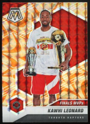 2020-21 Panini Mosaic Kawhi Leonard #299 Orange Reactive Prizm Finals MVP