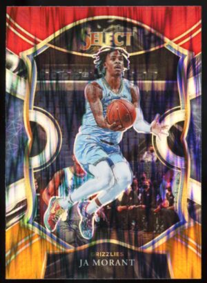 2020-21 Panini Select Ja Morant #60 Red White Orange Flash