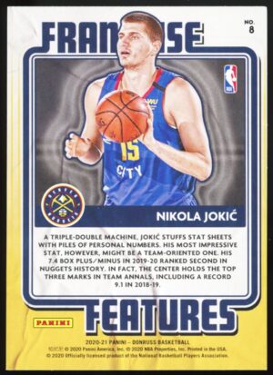 2020-21 Donruss Franchise Features Nikola Jokic #8