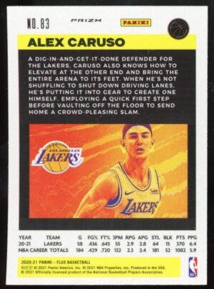 2020 Panini Flux 1st Serie – Pulsar Prizm Alex Caruso #83