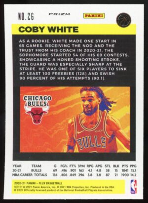 2020 Panini Flux 1st Serie – Pulsar Prizm Coby White #26