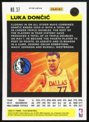 2020 Panini Flux 1st Serie – Pulsar Prizm Luka Dončić #37