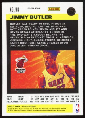 2020 Panini Flux 1st Serie – Pulsar Prizm Jimmy Butler #96