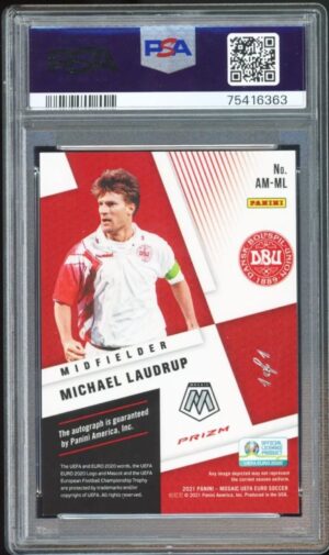 Michael Laudrup 2021 UEFA EURO 2020 Black circles 1/1 MOSAIC AUTOGRAPH 1of1!