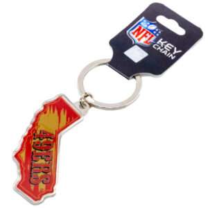 San Francisco 49ers State Shape nøglering