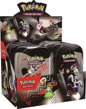 Pokémon Black Bolt + White Flare Unova Mini Tin Display – Factory Sealed Case (8 Mini Tins Full Set)