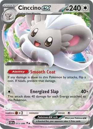 Pokemon TCG: Mega Evolution - Chaos Rising - Cinccino ex - 073/086 - Double Rare
