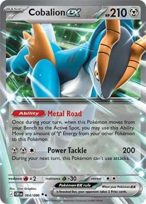 Pokemon TCG: Mega Evolution - Chaos Rising - Cobalion ex - 064/086 - Double Rare