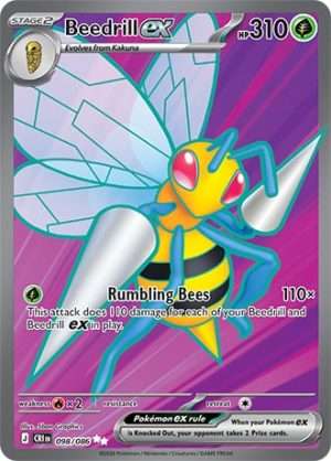 Pokemon TCG: Mega Evolution – Chaos Rising – Beedrill ex – Ultra Rare