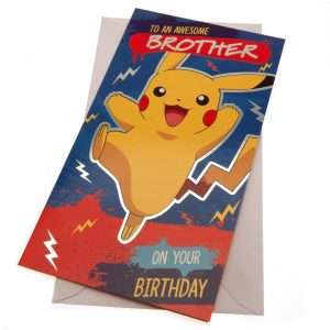 Pokémon fødselsdagskort til bror – Pikachu On Your Birthday