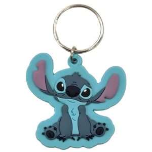 Lilo & Stitch nøglering – Stitch i PVC (blød plastik)