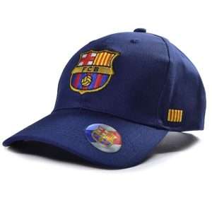 FC Barcelona Kasket – Navy med Broderet Klublogo