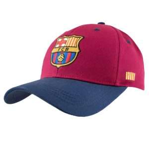 FC Barcelona Kasket – Rød og Navy med Broderet Klublogo