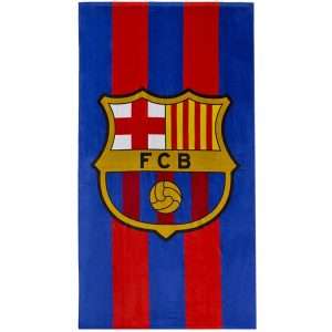 FC Barcelona Håndklæde – Blåt og Rødt med Klublogo – 140 × 70 cm